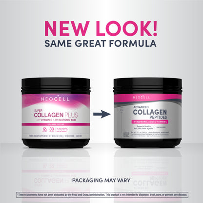 Advanced Collagen Peptides + Hyaluronic Acid + C, 13.7 oz (390 g) Powder