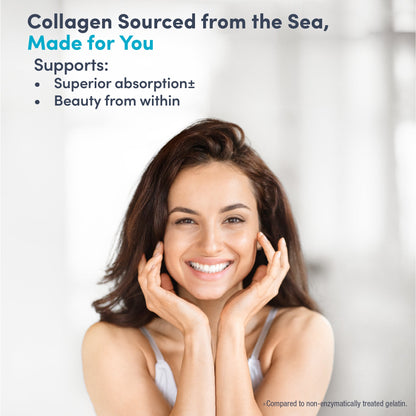 Marine Collagen Peptides + Hyaluronic Acid, 120 Fish Gelatin Capsules