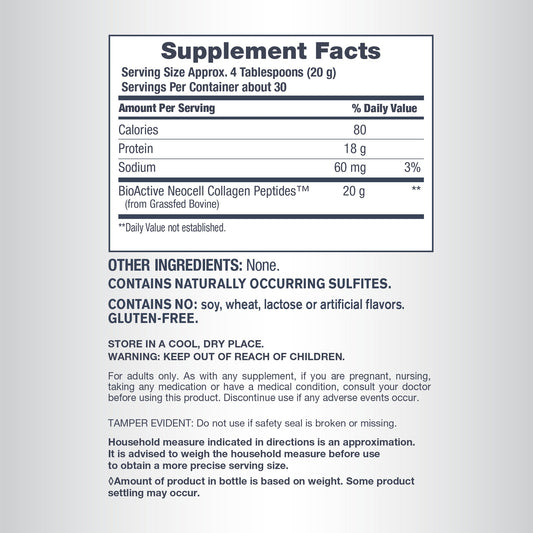 Grassfed Collagen Peptides, 21.1 oz (600 g) Powder