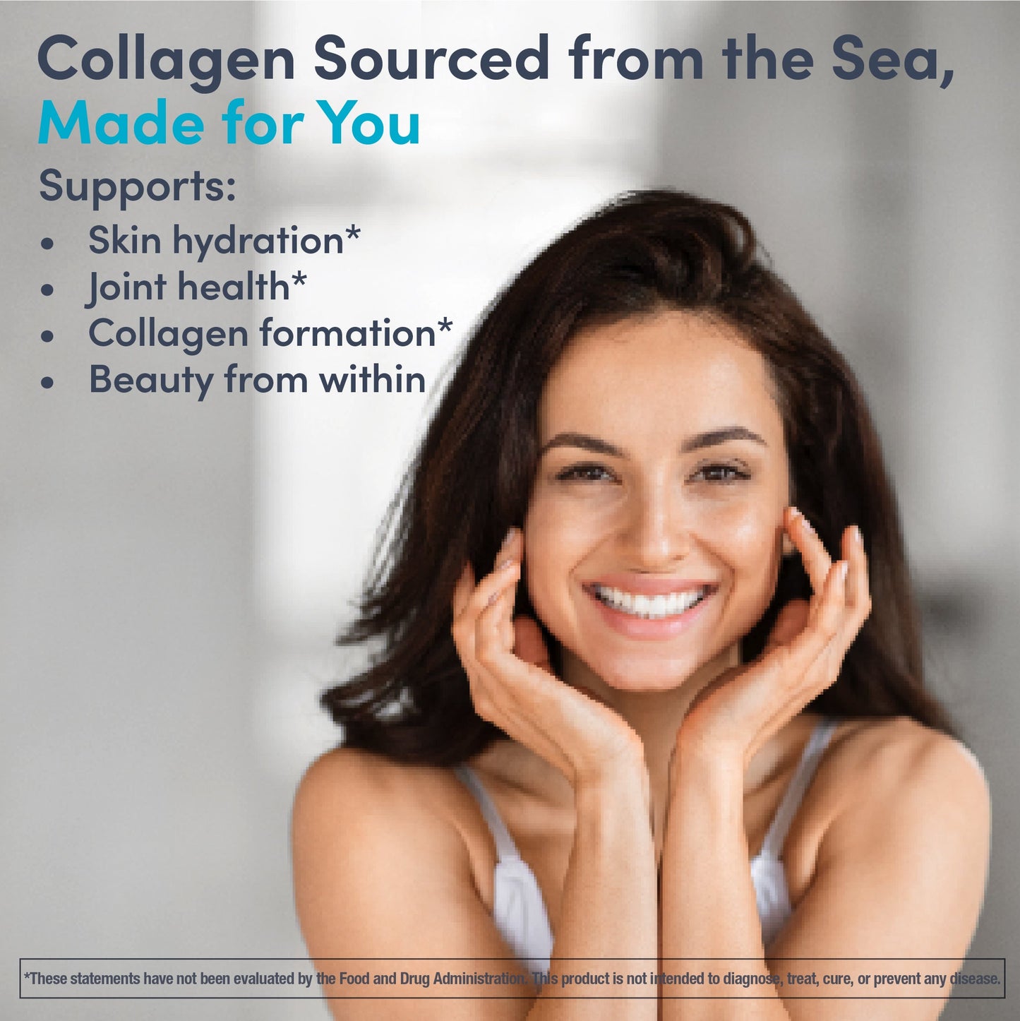 Marine Collagen Peptides + Hyaluronic Acid, MSM & C, 7 oz (200 g) Powder