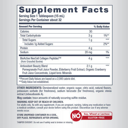 Collagen Liquid Pomegranate Flavor, 16 fl oz (473 mL) Liquid