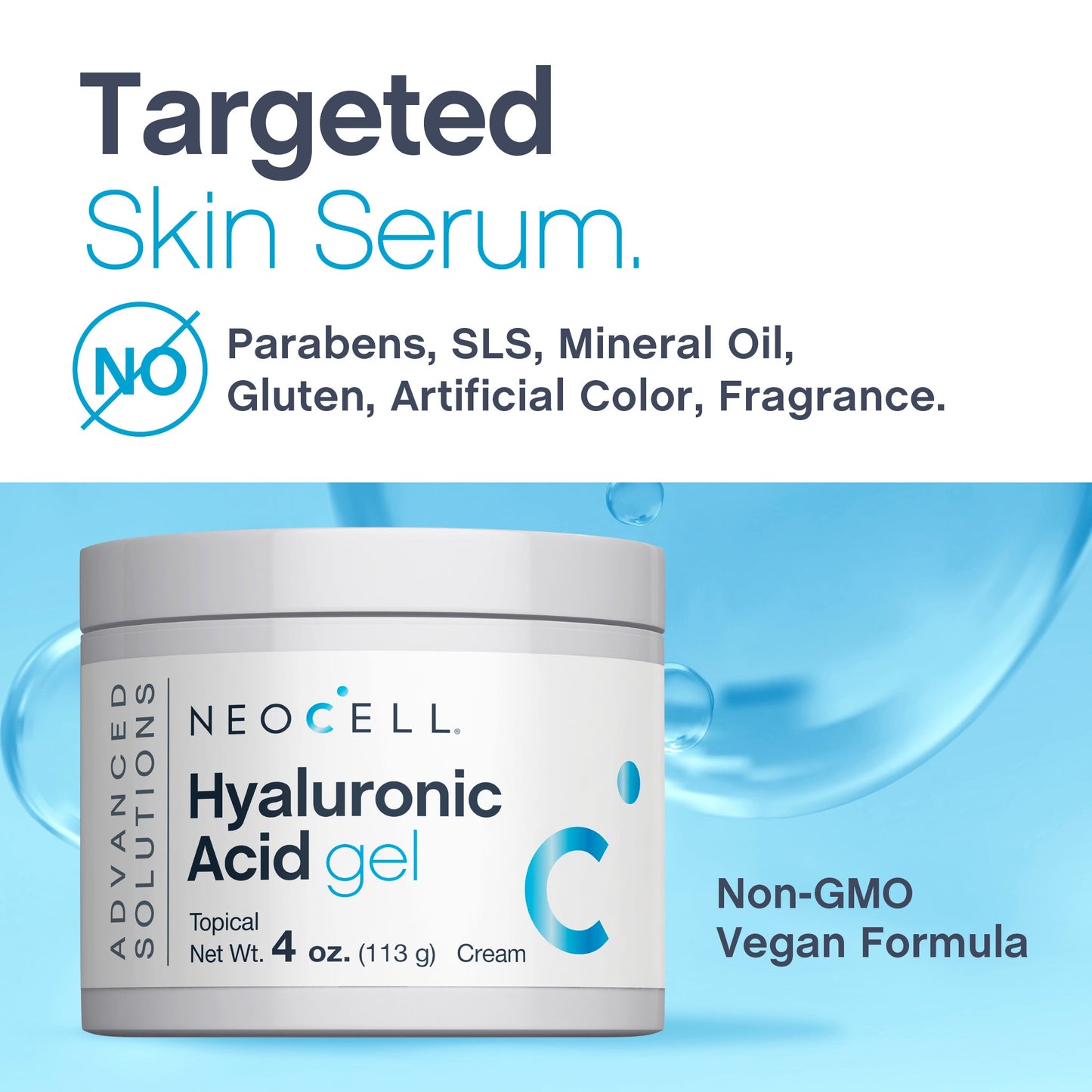 Hyaluronic Acid Gel Cream, 4 oz (113 g) Jar