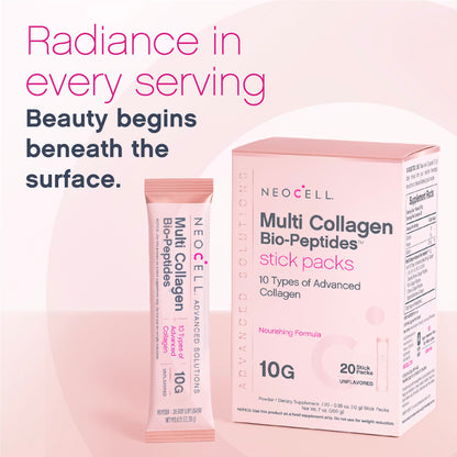 Multi Collagen Bio-Peptides Unflavored, 20 Stick Packs