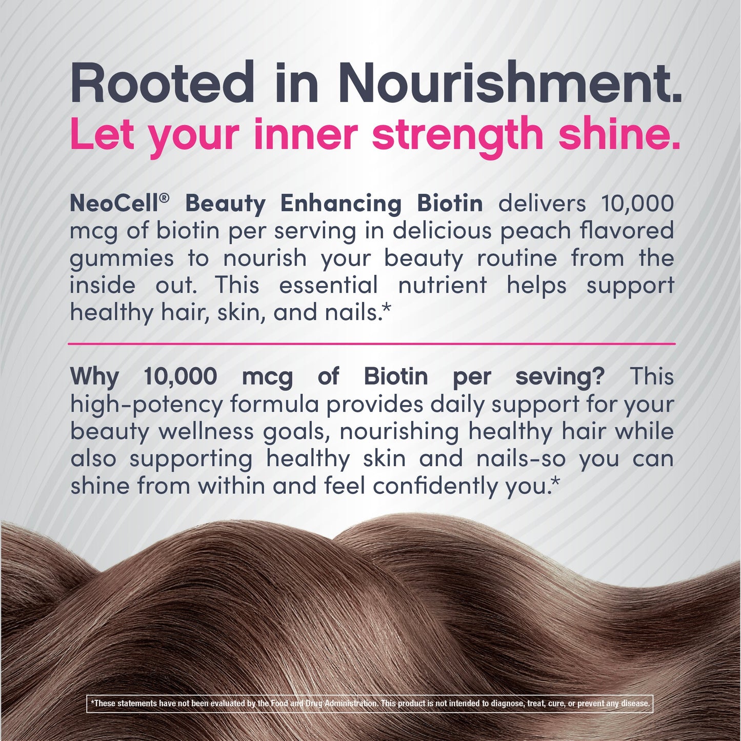 Biotin 10,000 mcg Gummies Peach Flavor, 72 Tasty Vegan Gummies