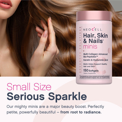 Hair, Skin & Nails Minis + Multi Collagen Bio-Peptides, 150 Softgels