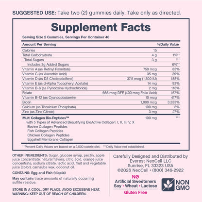Women's Multi Gummies Advanced Berry-licious Beauty Flavor, 80 Tasty Gummies