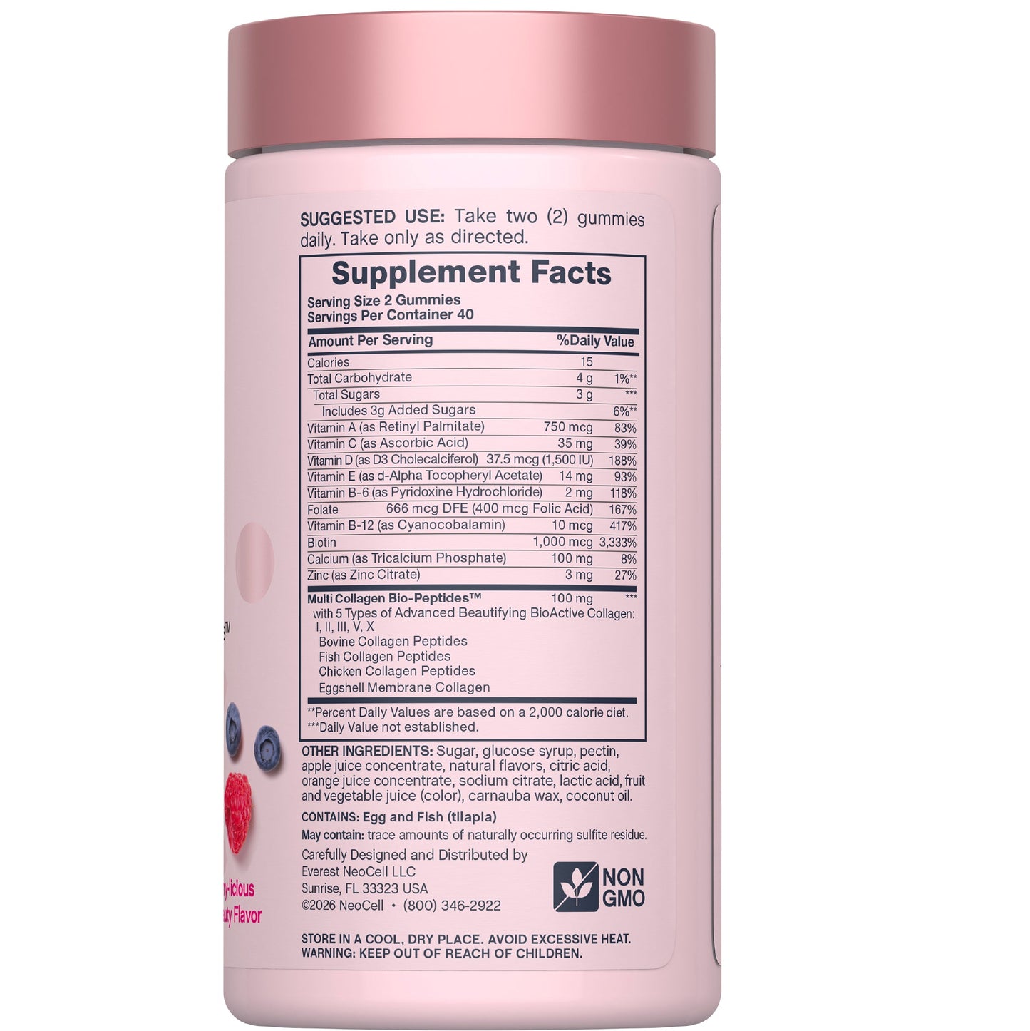 Women's Multi Gummies Advanced Berry-licious Beauty Flavor, 80 Tasty Gummies