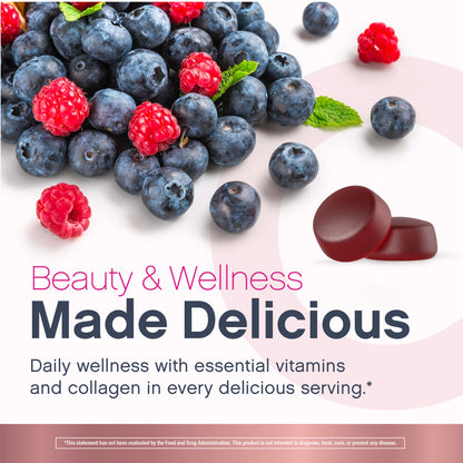 Women's Multi Gummies Advanced Berry-licious Beauty Flavor, 80 Tasty Gummies