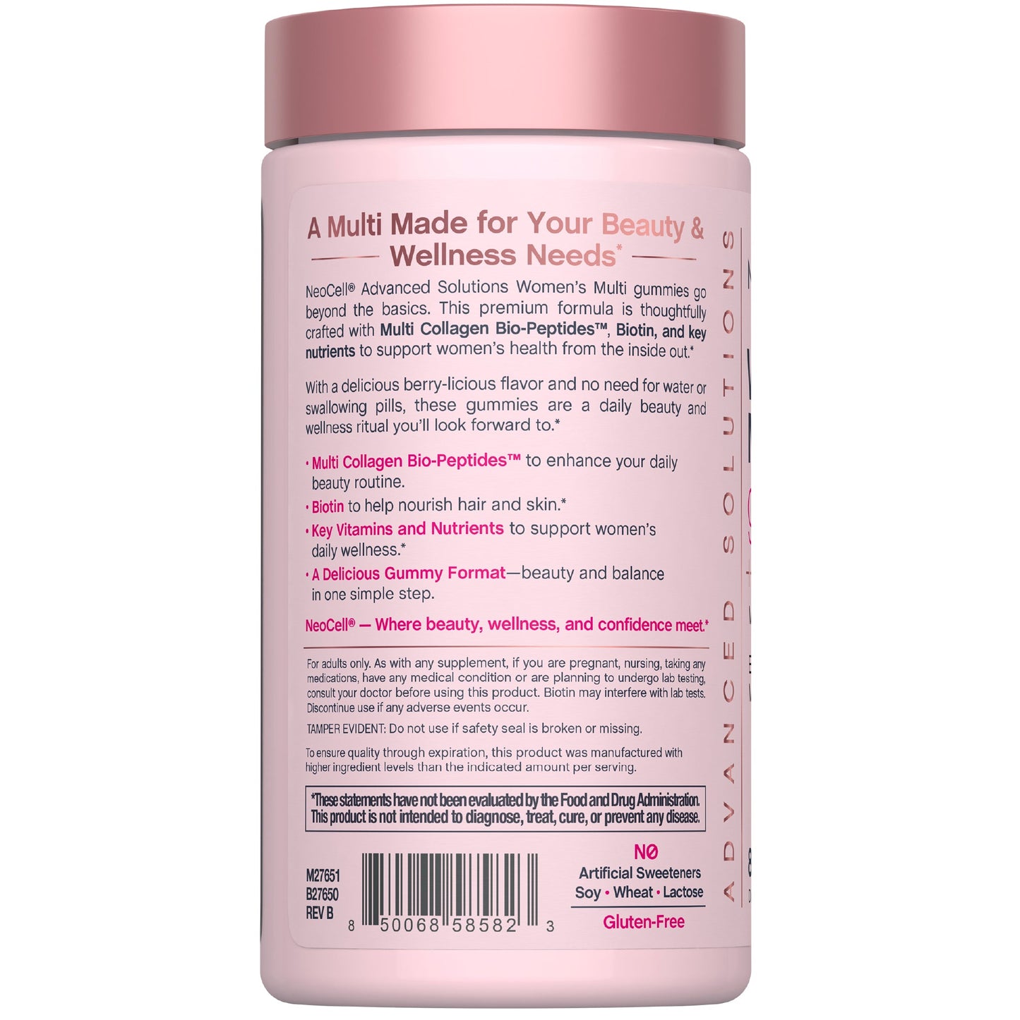 Women's Multi Gummies Advanced Berry-licious Beauty Flavor, 80 Tasty Gummies