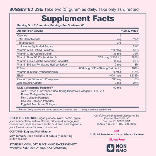 Women's Multi Gummies Advanced Berry-licious Beauty Flavor, 120 Tasty Gummies