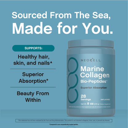 Marine Collagen Bio-Peptides, 8 oz (226 g) Powder