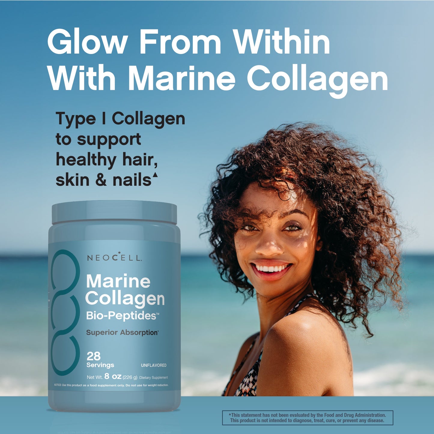 Marine Collagen Bio-Peptides, 8 oz (226 g) Powder