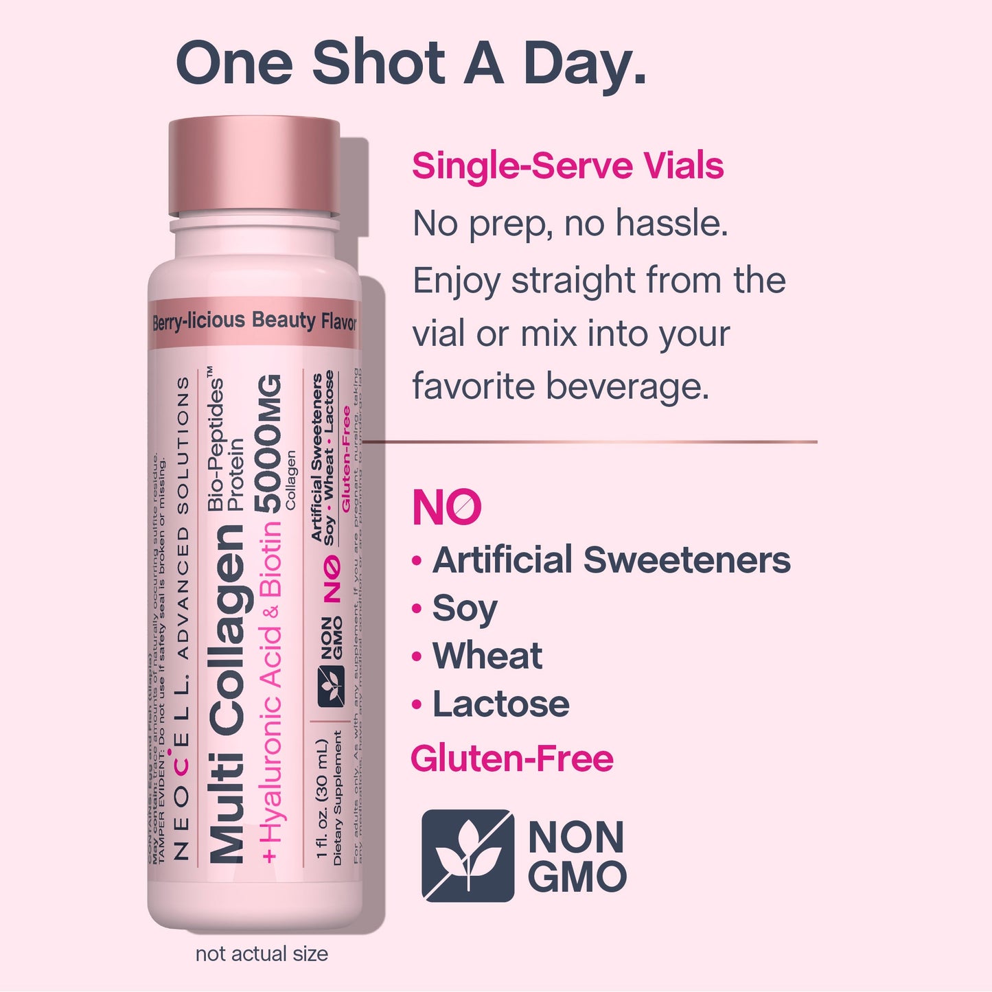Multi Collagen Bio-Peptides Protein, 6 Vials Liquid