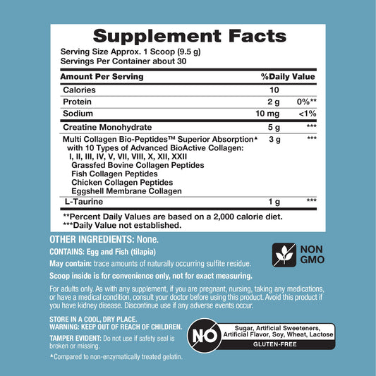 Creatine + Multi Collagen, 10 oz (285 g) Powder