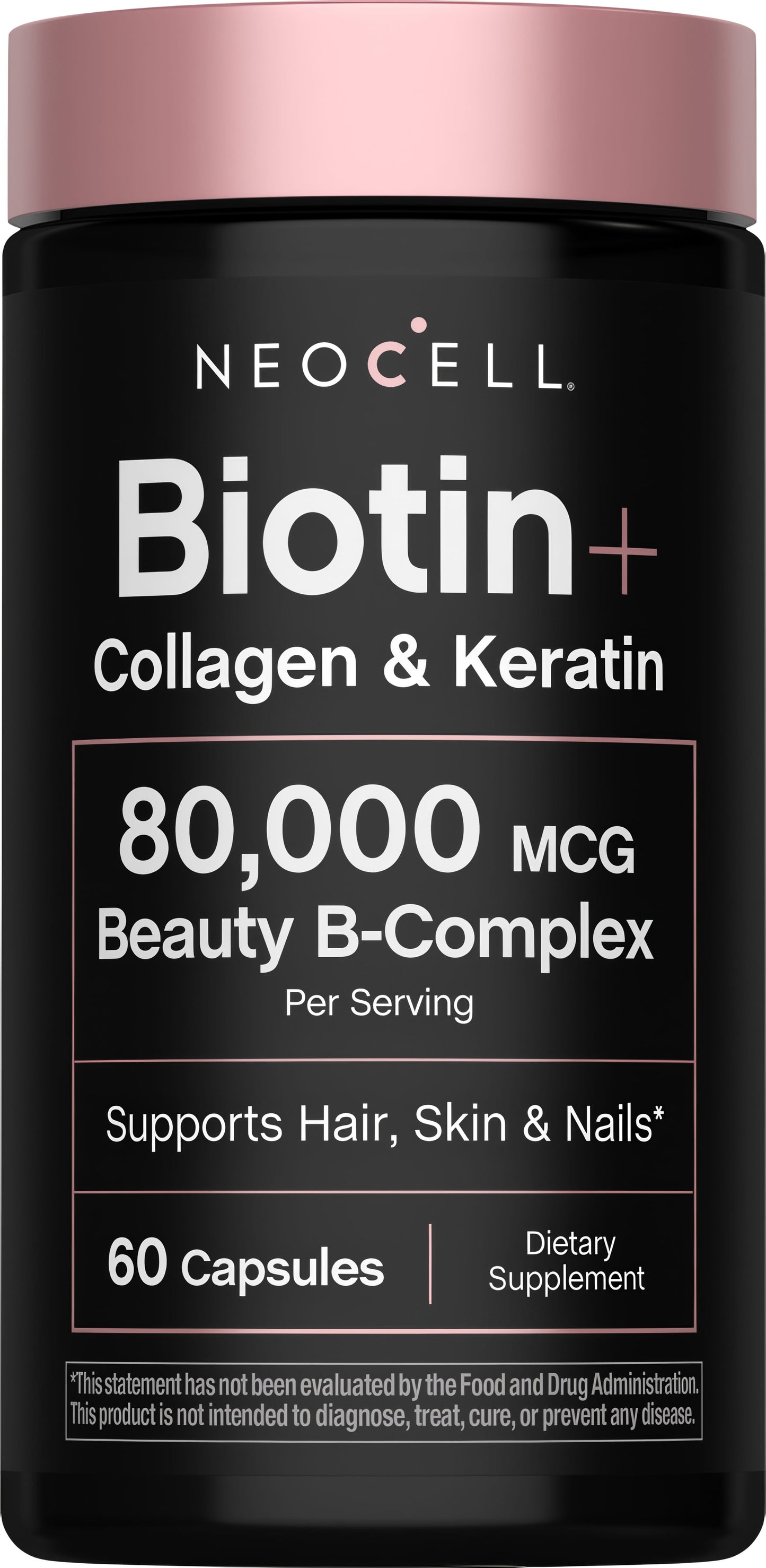 Biotin + Collagen & Keratin, 60 Capsules