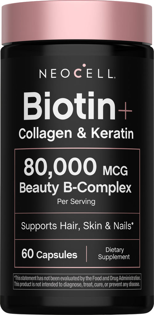 Biotin + Collagen & Keratin, 60 Capsules