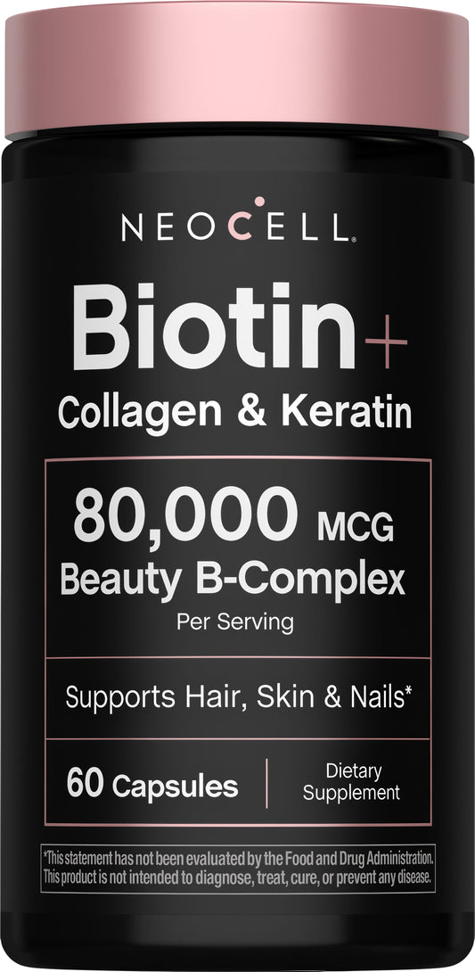 Biotin + Collagen & Keratin, 60 Capsules