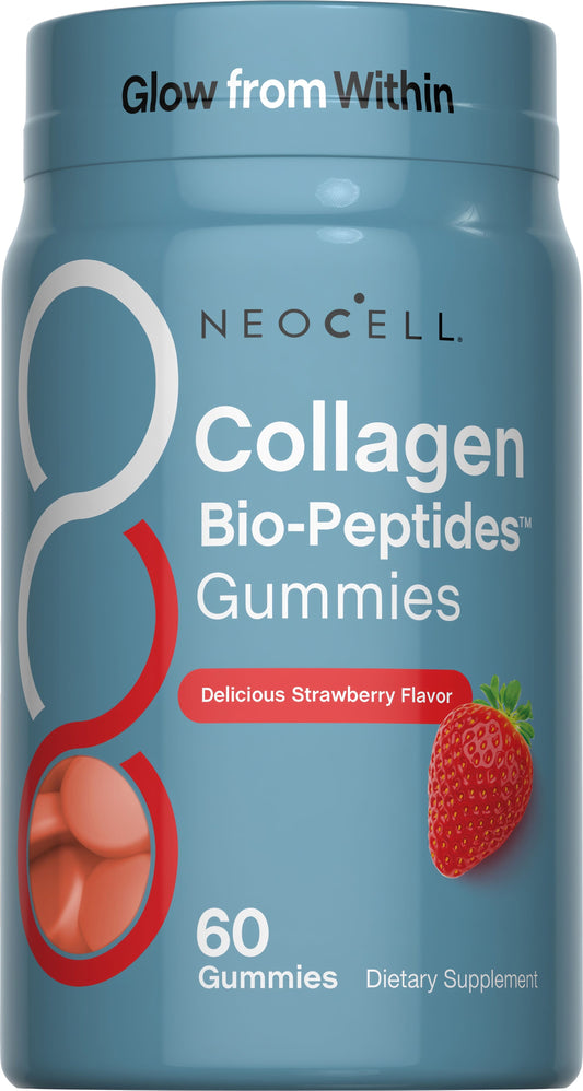 Collagen Bio-Peptides Gummies Strawberry Flavor, 60 Tasty Gummies