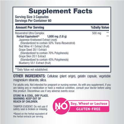 Resveratrol Ultra Complex, 200 Capsules