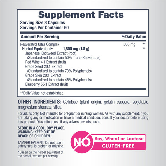 Resveratrol Ultra Complex, 200 Capsules