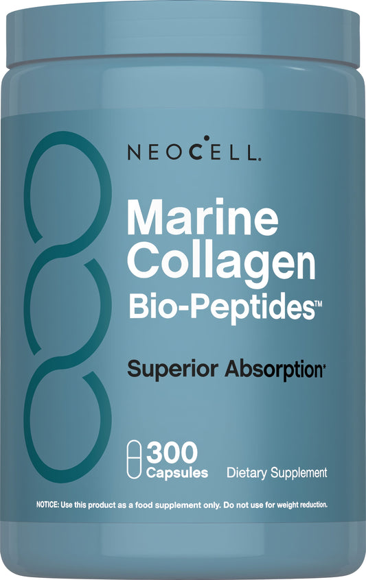 Marine Collagen Peptides + Hyaluronic Acid, 300 Fish Gelatin Capsules