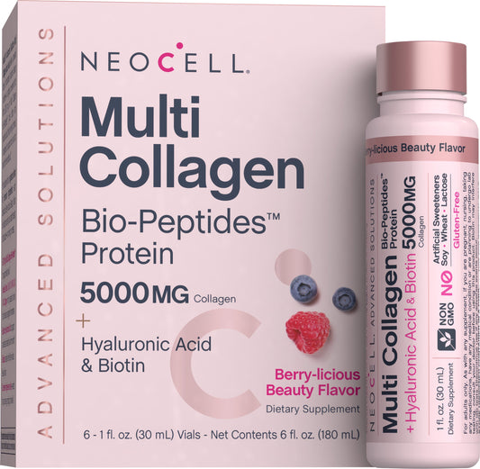 Multi Collagen Bio-Peptides Protein, 6 Vials Liquid