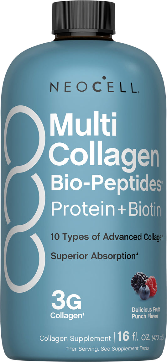 Multi Collagen Bio-Peptides Protein + Biotin Delicious Fruit Flavor, 16 (437 mL) fl oz