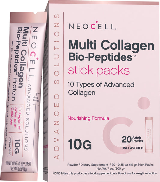 Multi Collagen Bio-Peptides Unflavored, 20 Stick Packs